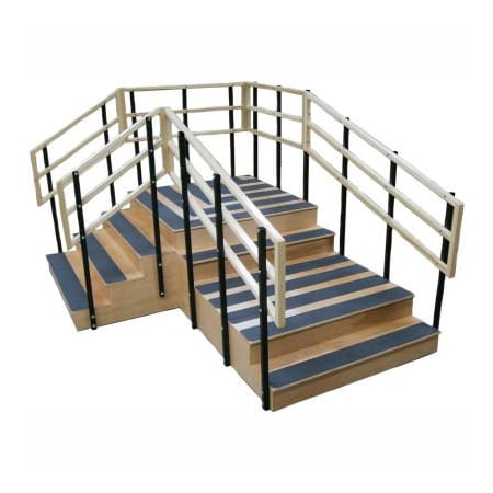 Fabrication Enterprises Bariatric Training Stairs, 78" x 104" Footprint, 1000 lb Capacity 15-4207